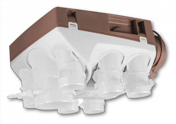 Kit VMC hygro Ecowatt type B pour logements T3/4 jusqu'à 6 sanitaires. B manuel. (OZEO ECOWATT KHB T3/4 M)