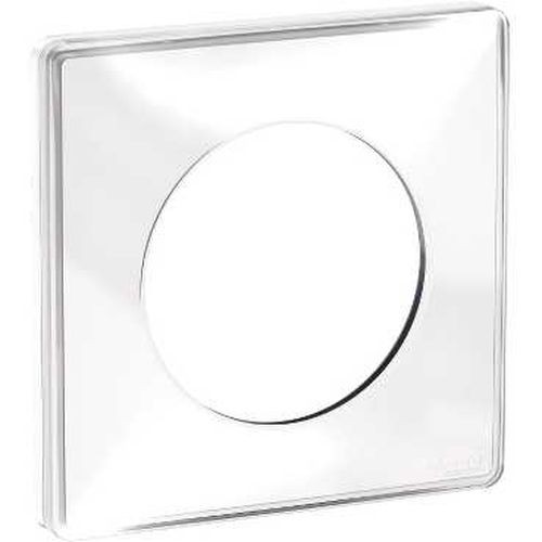 Schneider Odace You Transparent, plaque de finition support Blanc 1 poste