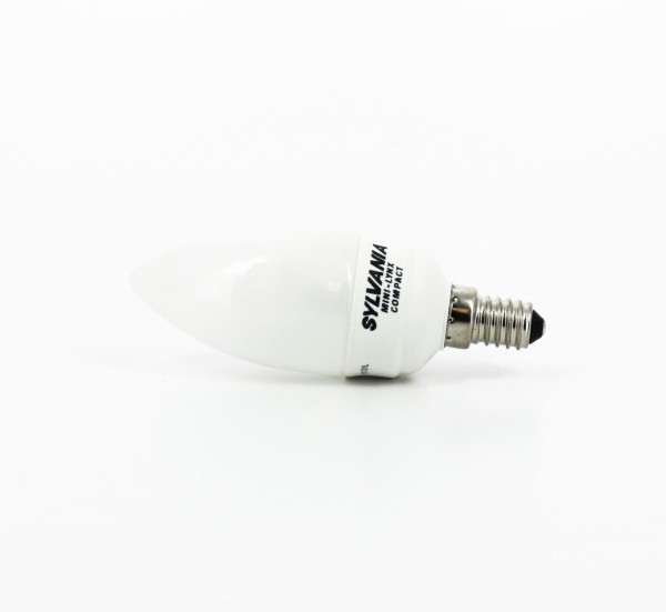 Ampoule fluocompacte E14 Sylvania Mini-lynx Candle 7W 827 2700K 330lm 