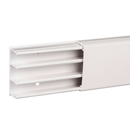 Moulure Blanche OptiLine Mini Schneider Electric - 3 Compartiment -2100 x 60 x 25 mm - Mesuré en Mètre Linéaire