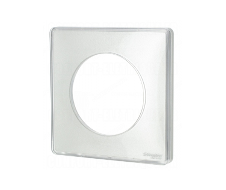 Schneider Odace You Transparent, plaque de finition support Alu 1 poste