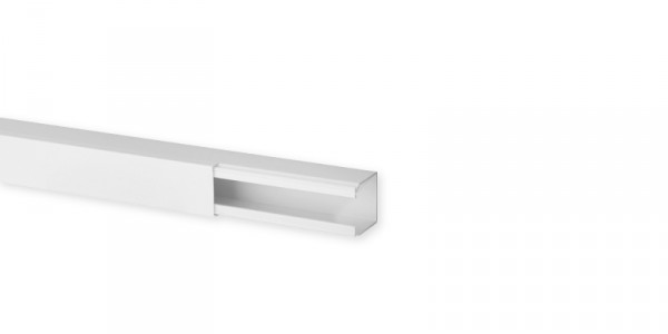 TA-E 40X40 W0 - Goulotte Non Cloisonnable 1 Couvercle TA-E Blanc - Iboco - B00324