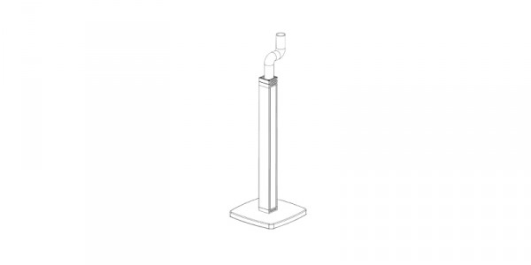 CLM-C45 2F-2000 B - Colonne Mobile Clip45 2 faces sans pied Hauteur 2000mm Blanc