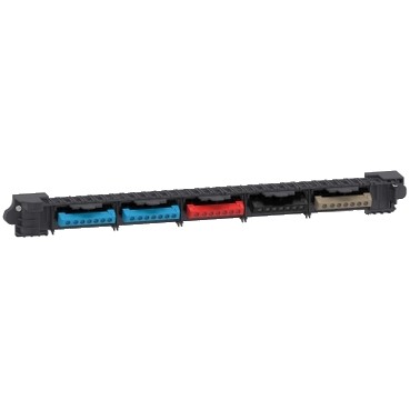 Borniers pour Coffret Triphasé 24 Modules Resi9 Schneider 2 Bleu 1 Rouge 1 Noir 1 Gris
