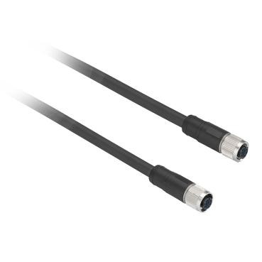 Osisense xz - prolongateur pvc femelle, m12, 3 broches 2m