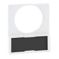 Harmony - porte-étiquette plate 30x40 - plastique blanc - avec étiq 8x27 vierge