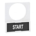 Harmony - porte-étiquette plate 30x40 - plastique blanc - avec étiq 8x27 - start