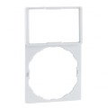 Harmony - porte-étiquette plate 30x40 - plastique blanc - avec étiq 18x27 vierge