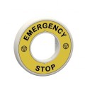 Harmony - étiquette lumineuse rouge - Ø60 - emergency stop - fond jaune - 230v
