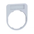 Harmony - porte-étiquette plate 30x40 - flush - plastique blanc - vierge