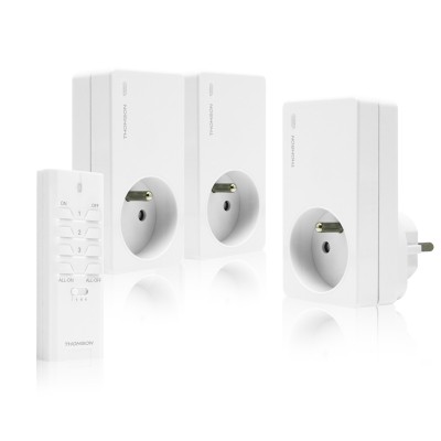 Thomson pack 3 prises télécommandées + télécommande - pour usage intérieur