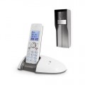 Thomson interphone audio dect-portée 150m*-platine de rue en saillie (métal)-blanc-izzy-190w