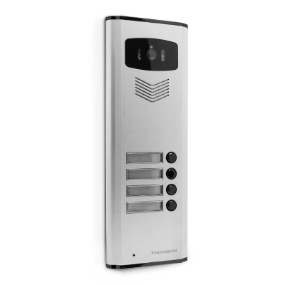 Thomson platine de rue vidéo -multi home 2 fils - 4 porte-noms - compatible 512285 et 512281