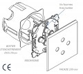 Mécanisme double verticale 1 poussoir+ 2 poussoirs cote à cote (072-215G)