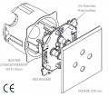 Mécanisme simple Doré 3 PUSH alignes h (074-149G)