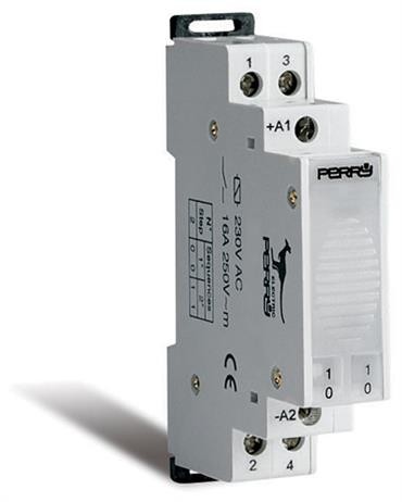 Télérupteur électromécanique Perry Electric 1 DIN 230V 16A 2 contacts