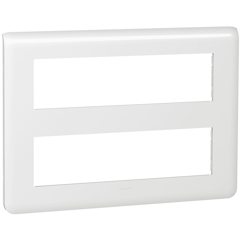 Plaque Legrand Mosaic 2 Modules – Alu (079302), Pour Prise Et Interrupteur, Neuve