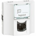 Traversée cuivre Legrand Mosaic - Cat.5e FTP - 9 contacts - 2 mod - blanc