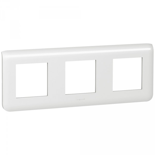 Plaque pour prise et interrupteur Legrand Mosaic - 3x2 modules horizontal - blanc