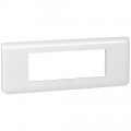 Plaque pour prise et interrupteur Legrand Mosaic - 6 modules horizontal - blanc