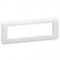 Plaque pour prise et interrupteur Legrand Mosaic - 8 modules horizontal - blanc