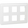 Plaque pour prise et interrupteur Legrand Mosaic - 2x3x2 modules - blanc