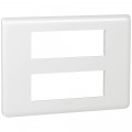 Plaque pour prise et interrupteur Legrand Mosaic - 2x6 modules - blanc