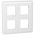 Plaque pour prise et interrupteur Legrand Mosaic - 2x2x2 modules - blanc
