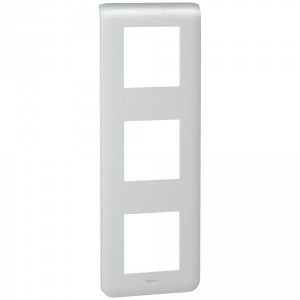 Plaque pour prise et interrupteur Legrand Mosaic - 3x2 mod vertical - alu
