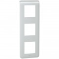 Plaque pour prise et interrupteur Legrand Mosaic - 3x2 mod vertical - alu