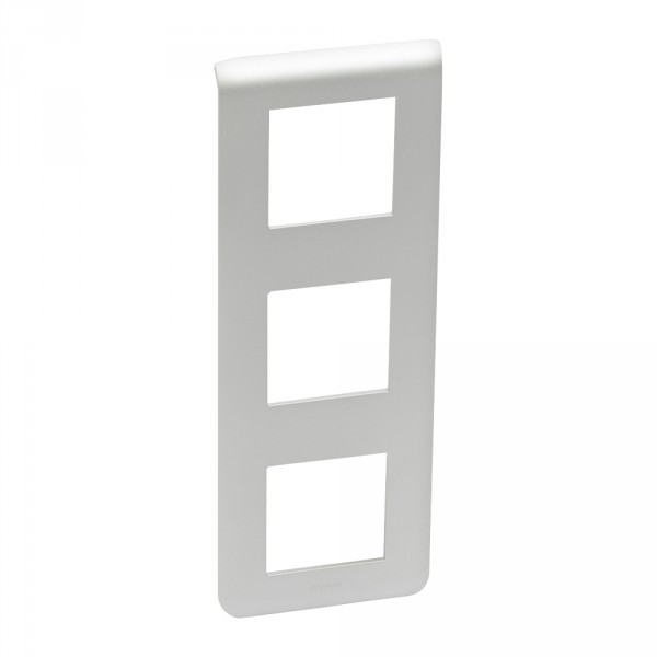 Plaque pour prise et interrupteur Legrand Mosaic - 3x2 modules vertical - alu