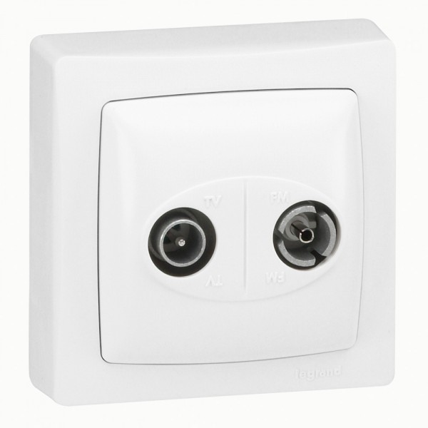 Lot De 2 Prises TV Simple Mâle Legrand - Appareillage Saillie Complet - Neuf