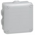 Boîte de dérivation carrée 105x105x55 étanche Legrand Plexo gris - embout (7) -IP55/IK07- 650°C
