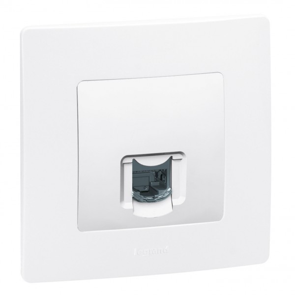 Prise RJ45 cat,6 FTP éclat Legrand Niloé multimedia : tél, info, TV