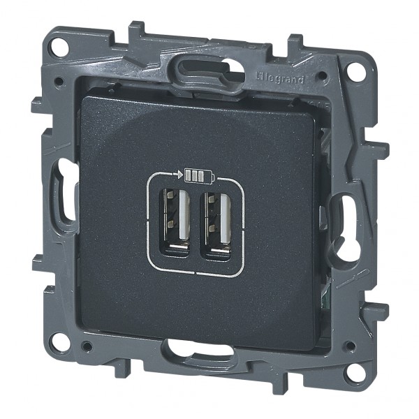 Double Chargeur USB Fonte 2400 mA Niloé Legrand