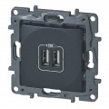 Double Chargeur USB Fonte 2400 mA Niloé Legrand