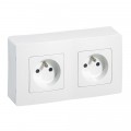 Prise 2x2p+t Legrand Niloé - 16 a - saillie - eclat