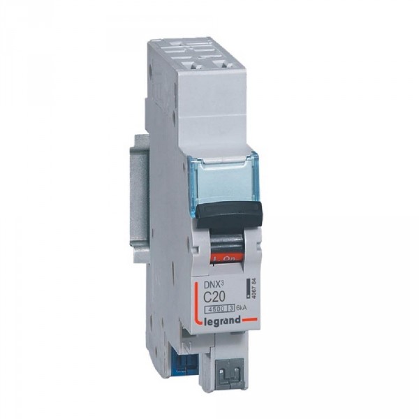 Disjoncteur Legrand dnx³ 4500 6kA - auto/auto - 1P+N 230v~ 20A - courbe C
