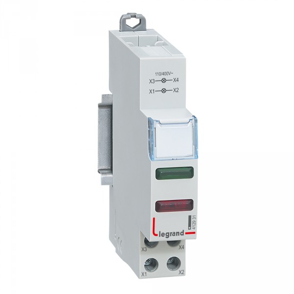 Voyant à LED CX³ simple 110V~ à 400V~ - bleu - 1 module - LEGRAND