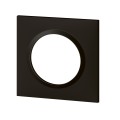Plaque Legrand Dooxie carrée 1 poste finition noir velours