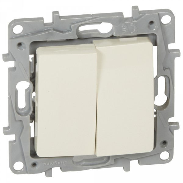 Legrand 665012 | Plaque 2 postes Niloé - Lin
