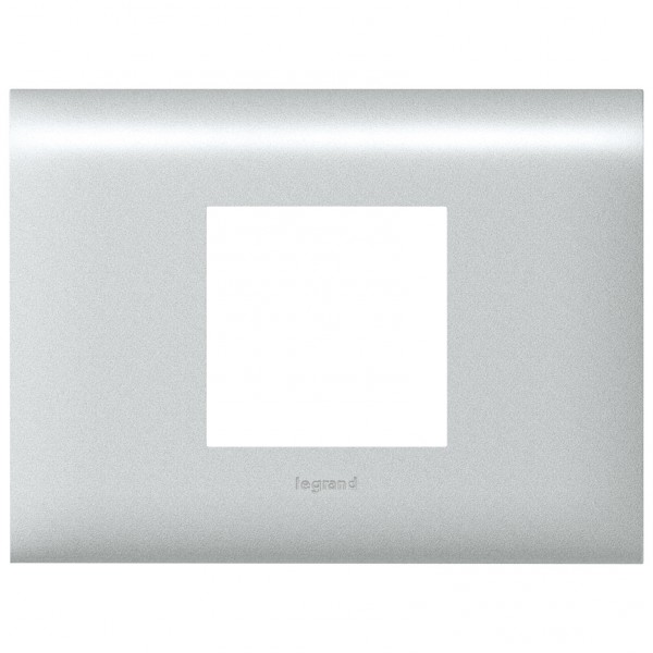 Support Legrand Mosaic - pour DLP couv 85 mm - 2 modules - alu