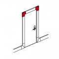 Angle plat pour utilisation en haut de porte - pour moulure 40x12,5 - plâtre