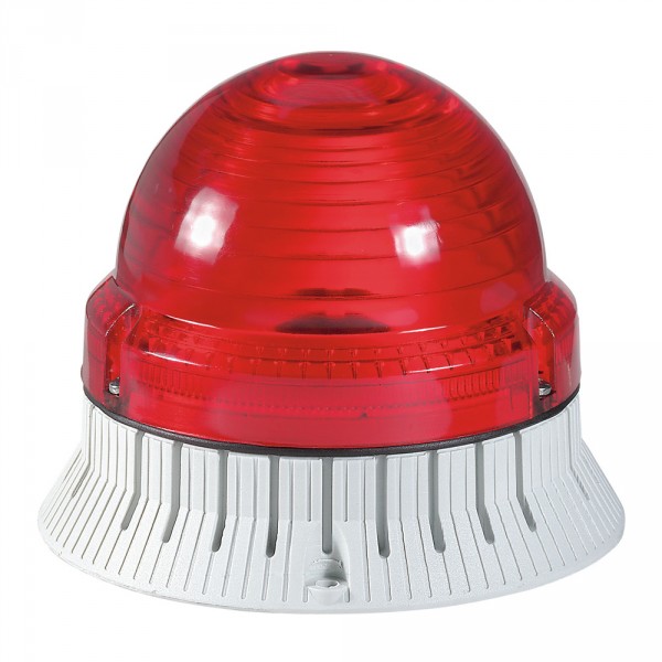 Feu clignotant / fixe 55 candelas - IP 54 - IK 10 - 12 à 48 V= - rouge