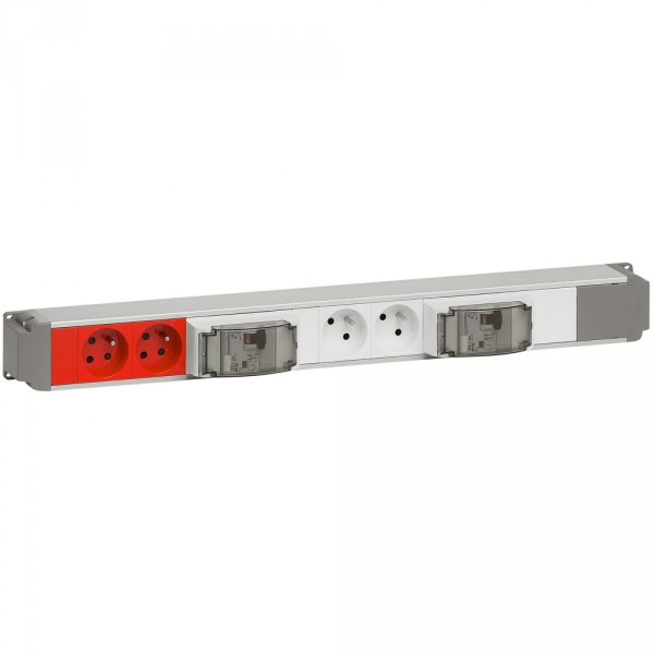 Bloc nourrice - 4x2P+T (2 détromp)+2 disjoncteur différentiel Ph+N - 16 A - 30 mA - à connecter