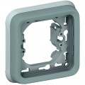 Support plaque pour Encastré Legrand Plexo composable gris - 1 poste