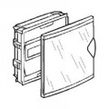 Coffret mini encastré - porte isolante transparente - 1 rangée - 6+2 mod