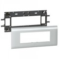 Support Legrand Mosaic - pour DLP couv 85 mm - 6 modules - alu