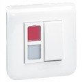 Appel infirmière Legrand Mosaic - bloc de porte 1 voyant rouge + 1 blanc + poussoir