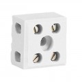 Bloc De Jonction Porcelaine - 2P - 1 Trou De Fixation